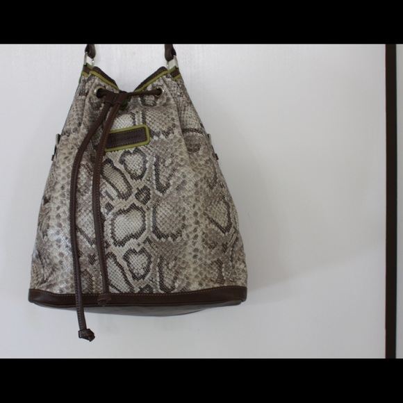 longchamp snake print bag